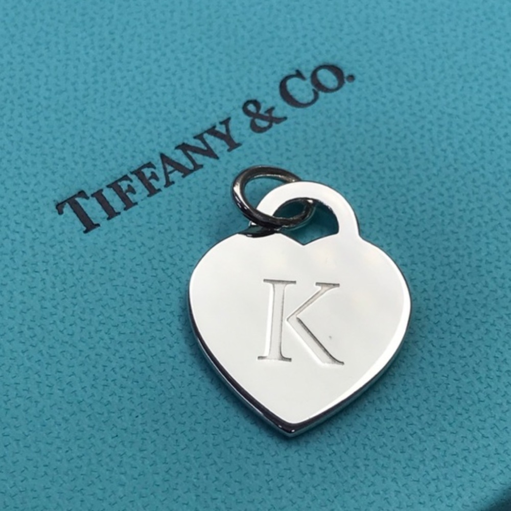 Tiffany & Co K initial heart necklace